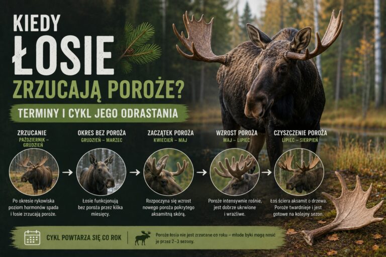 kiedy łosie zrzucają poroże